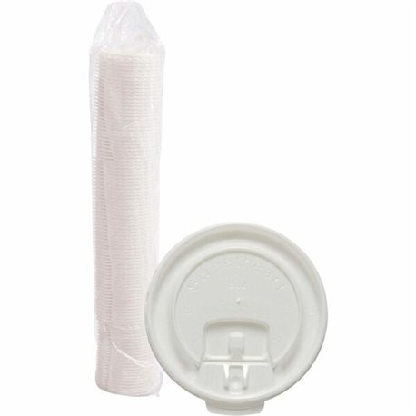 Solo Scored Tab Hot Cup Lids - 100 / Pack - White