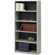 Safco Value Mate Bookcase - 31.8" x 13.5" x 67" - 5 x Shelf(ves) - Gray - Steel, Fiberboard, Plastic - Assembly Required