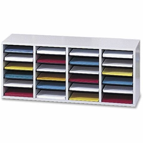 Safco Adjustable Shelves Literature Organizers - 24 Compartment(s) - Compartment Size 2.50" x 9" x 11.50" - 16.4" Height x 39.4"