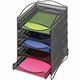 Safco 5-Compartment Mesh Desktop Organzier - Compartment Size 1.75" x 9.50" x 12.25" - 15.3" Height x 10.3" Width x 12.8" DepthD