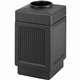 Safco Indoor/Outdoor Waste Receptacle - 38 gal Capacity - 31.5" Height x 18.3" Width x 18.3" Depth - Polyethylene - Black - 1 Ea