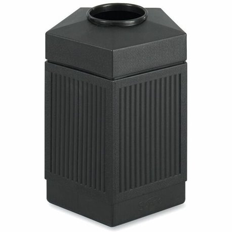 Safco Indoor/Outdoor Pentagon Shape Receptacle - 45 gal Capacity - Hexagonal - 9.50" Opening Diameter - 31.5" Height x 24" Width