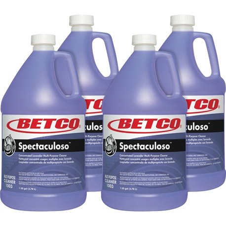 Betco Spectaculoso General Cleaner - Concentrate - 128 fl oz (4 quart) - 4 / Carton - Deodorize, Phosphate-free, Rinse-free, But