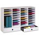 Safco Adjustable Compartment Literature Organizers - 32 Compartment(s) - 2 Drawer(s) - Compartment Size 2.50" x 9.50" x 11.50" -