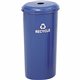 Safco Recycling Receptacle with Lid - 20 gal Capacity - 30" Height x 16" Width - Steel - Blue - 1 Each