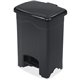 Safco Plastic Step-on 4-Gallon Receptacle - 4 gal Capacity - 15" Height x 12" Width x 10" Depth - Plastic - Black - 1 Each