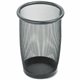 Safco Round Mesh Wastebaskets - 3 quart Capacity - Round - 7.50" Opening Diameter - 9" Height - Steel - Black - 1 Each