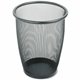 Safco Round Mesh Wastebaskets - 5 gal Capacity - Round - 13" Opening Diameter - 14.5" Height - Steel - Black - 1 Each