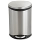 Safco Ellipse Hands Free Step-On Receptacle - 3 gal Capacity - 17" Height x 12" Width x 8.5" Depth - Steel, Plastic - Stainless 