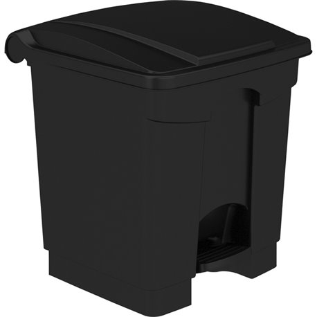 Safco Plastic Step-on Waste Receptacle - 8 gal Capacity - Easy to Clean, Foot Pedal, Lightweight - 17.3" Height x 16" Width x 16