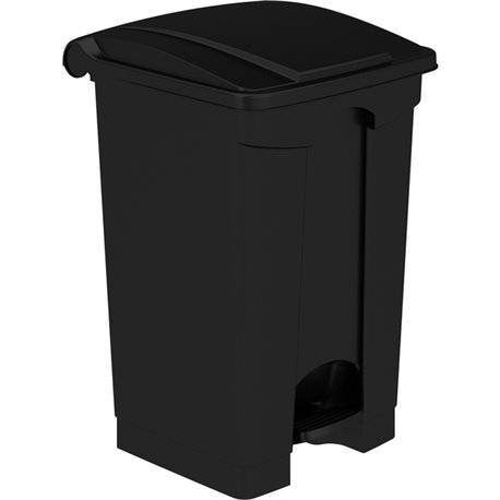 Safco Plastic Step-on Waste Receptacle - 12 gal Capacity - Foot Pedal, Lightweight - 23.8" Height x 15.8" Width x 16" Depth - Pl