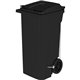 Safco 32 Gallon Plastic Step-On Receptacle - 32 gal Capacity - Easy to Clean, Foot Pedal, Lightweight, Handle, Wheels, Mobility 