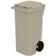 Safco 32 Gallon Plastic Step-On Receptacle - 32 gal Capacity - Foot Pedal, Lightweight, Easy to Clean, Handle, Wheels, Mobility 