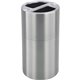 Safco Dual Recycling Receptacle - 30 gal Capacity - 32.5" Height x 17.5" Diameter - Aluminum - Stainless Steel - 1 Each