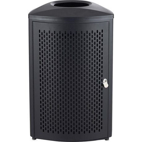 Safco Nook Indoor Waste Receptacle - 13 gal Capacity - Triangular - Durable, Powder Coated, Perforated, Corrosion Resistance, La