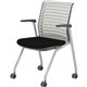 Mayline Thesis Static Back Training Chair - Gray Seat - Light Gray Poly Back - Gray Frame - Four-legged Base - Steel - 2 / Carto