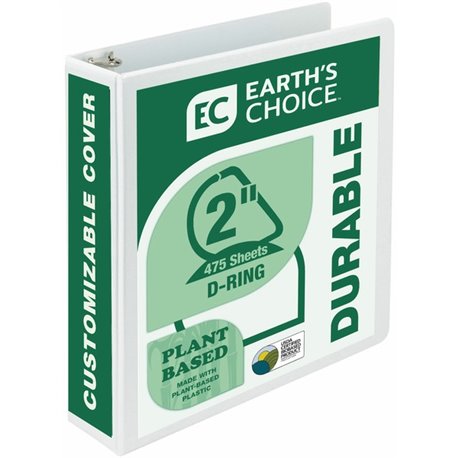 Samsill Earth's Choice Plant-based Durable View Binder - 2" Binder Capacity - Letter - 8 1/2" x 11" Sheet Size - 475 Sheet Capac