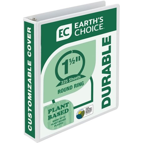 Samsill Earth's Choice Plant-based Durable View Binder - 1 1/2" Binder Capacity - Letter - 8 1/2" x 11" Sheet Size - 325 Sheet C