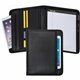 Samsill Letter Pad Folio - 8 1/2" x 11" - 6 Exterior, Internal Pocket(s) - Vinyl, Polyvinyl Chloride (PVC) - Black - 1 Each