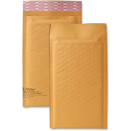 Sealed Air JiffyLite Cellular Cushioned Mailers - Bubble - 00 - 5" Width x 10" Length - Peel & Seal - Kraft - 25 / Carton - Kraf