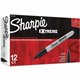 Sharpie Extreme Permanent Markers - Fine Marker Point - 1.1 mm Marker Point Size - Black - 12 / Box