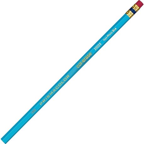 Prismacolor Col-Erase Colored Pencils - Blue Lead - Blue Barrel - 12 / Dozen