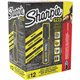 Sharpie PRO Chisel Tip Permanent Markers - Broad, Medium, Fine Marker Point - Black - 12 / Dozen