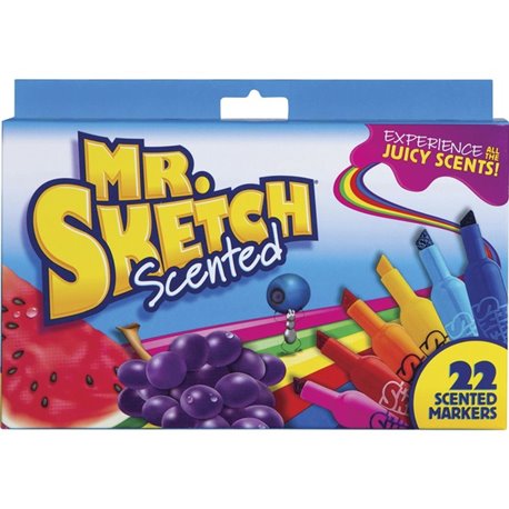 Mr. Sketch Scented Markers - Chisel Marker Point Style - Assorted - 1 Pack