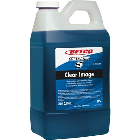 Betco Clear Image Glass Cleaner - FASTDRAW 5 - For Glass, Mirror - Concentrate - 67.6 fl oz (2.1 quart) - Grape, Rain Fresh Scen