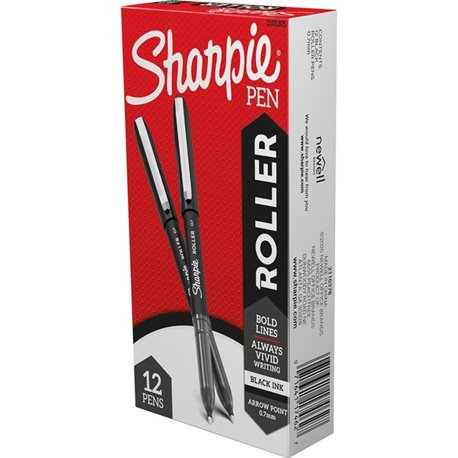 Sharpie Rollerball Pens - 0.7 mm Pen Point Size - Arrow Pen Point Style - 12 / Dozen