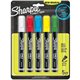 Sharpie Wet Erase Chalk Markers - Medium Marker Point - Blue, Yellow, White, Red, Green - 1 Pack