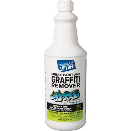 Mötsenböcker's Lift Off Spray Paint/Graffiti Remover - 32 fl oz (1 quart) - 1 Each - Environmentally Friendly, Water Based - Whi