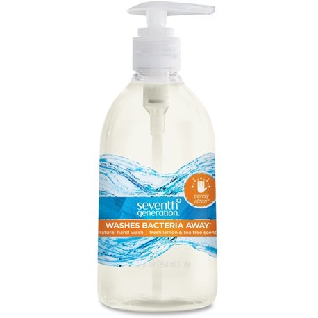 Seventh Generation Purely Clean Hand Wash - Fresh Lemon & Tea Tree ScentFor - 12 fl oz (354.9 mL) - Pump Bottle Dispenser - Kill