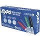 Expo Vis-A-Vis Wet-Erase Markers - Fine Marker Point - Black, Red, Green, Blue - 12 / Dozen