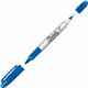 Sharpie Twin Tip Permanent Marker - Fine, Ultra Fine Marker Point - Blue Alcohol Based Ink - 12 / Dozen