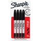 Sharpie Twin Tip Permanent Markers - Fine, Ultra Fine Marker Point - Black Alcohol Based Ink - 4 / Pack