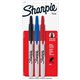 Sharpie Retractable Permanent Markers - Fine Marker Point - Retractable - Assorted - 3 / Set