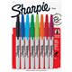 Sharpie Retractable Permanent Markers - Fine Marker Point - Retractable - Assorted - 8 / Set