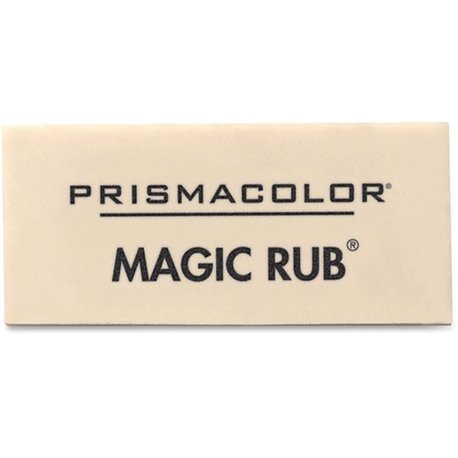 Prismacolor Magic Rub Eraser - Gray - Vinyl - 1" Width x 2.3" Height x 0.4" Depth x - 12 / Dozen - Non-smudge, Non-marring, Smea