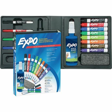 Expo Low-Odor Dry-erase Marker Kit - Fine Marker Point - Chisel Marker Point Style - Assorted - 1 Set