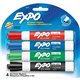 Expo Low Odor Markers - Chisel Marker Point Style - Green, Red, Blue, Black - 4 / Set