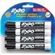 Expo Dry Erase Chisel Tip Markers - Chisel Marker Point Style - Black - 4 / Pack