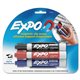 Expo Magnetic Clip Eraser - Chisel Marker Point Style - Red, Blue, Black - 1 Set