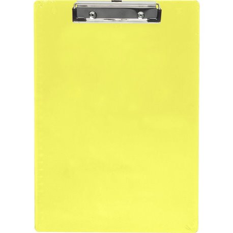 Saunders Neon Plastic Clipboards - 0.50" Clip Capacity - Plastic - Neon Yellow - 1 Each