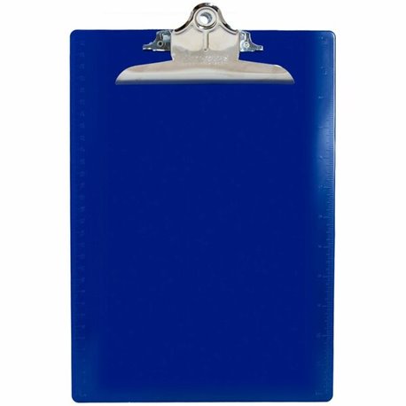 Saunders Recycled Plastic Clipboards - 1" Clip Capacity - 8 1/2" x 11" - Plastic - Blue - 1 Each