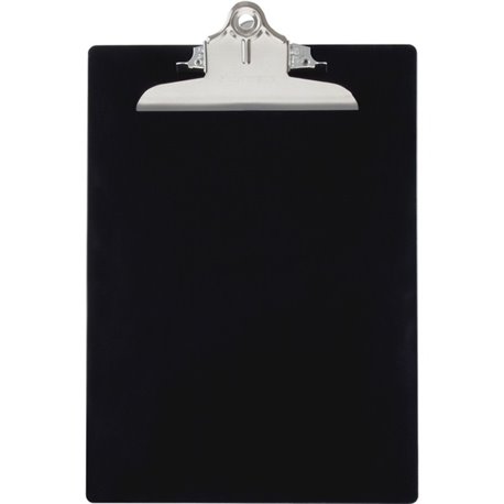 Saunders Recycled Plastic Clipboards - 1" Clip Capacity - 8 1/2" x 11" - Plastic - Black - 1 Each