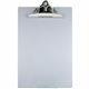 Saunders Aluminum Round Corner Clipboards - 1" Clip Capacity - 8 1/2" x 12" - Clamp - Aluminum - Silver - 1 Each