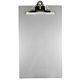 Saunders Aluminum Round Corner Clipboards - 1" Clip Capacity - 8 1/2" x 14" - Clamp - Aluminum - Silver - 1 Each