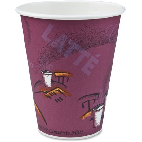 Solo 10 oz Bistro Design Disposable Paper Cups - 50 / Pack - 20 / Carton - Multi - Paper - Beverage, Hot Drink, Cold Drink, Coff