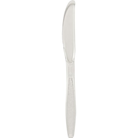 Solo Extra Heavyweight Cutlery - 1000/Carton - Knife - 1 x Knife - Breakroom - Disposable - Textured - Clear